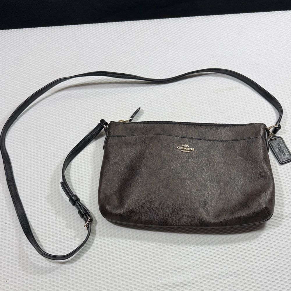 Coach Dark Brown East West Pop Crossbody Bag